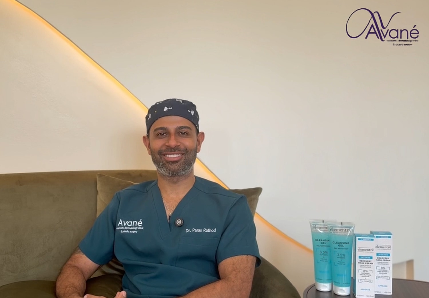 Doctor discussing skincare and acne solutions.